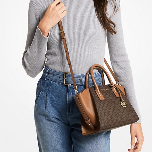 MICHAEL KORS
Avril Small Logo Top-Zip Satchel
Brown 
NWT - Picture 4 of 4